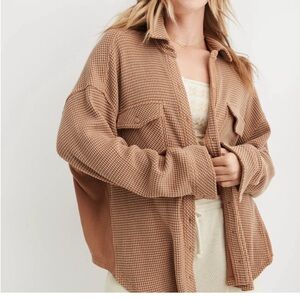 Aerie Lumberjane Waffle Shacket